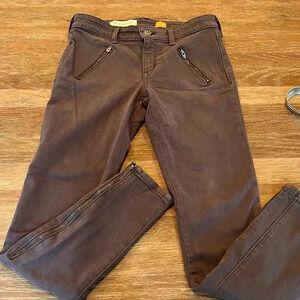 Pilcro Anthropologie Pants Women's No 28 Serif Fit Gray Skinny Jeans Zip Ankle